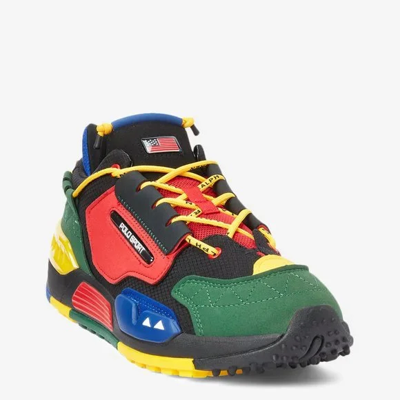 NWOB Ralph Lauren Men's Polo Sport PS200 Leather Sneakers Multicolor